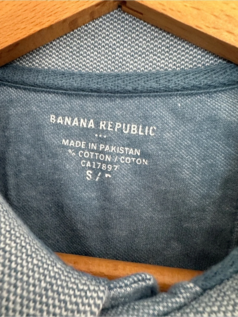 LOT OF 2 Banana Republic Heritage Elephant Polo Shirts Men Size S Wash Blue Teal